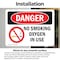Signmission No Smoking Oxygen In Use Danger Sign, Vinyl Decal, 10in W x 7in L, 2PK OS-2PACK-DS-D-710-L-1487 - alternate 5